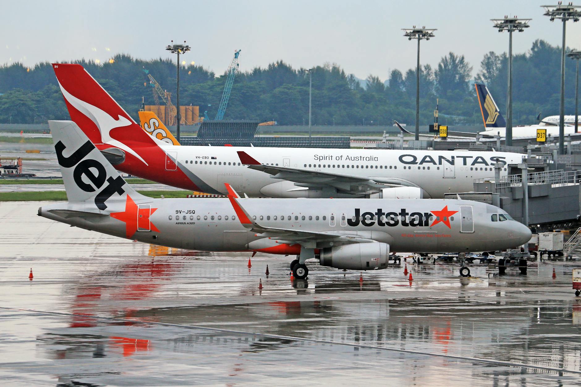 airplanes on runway